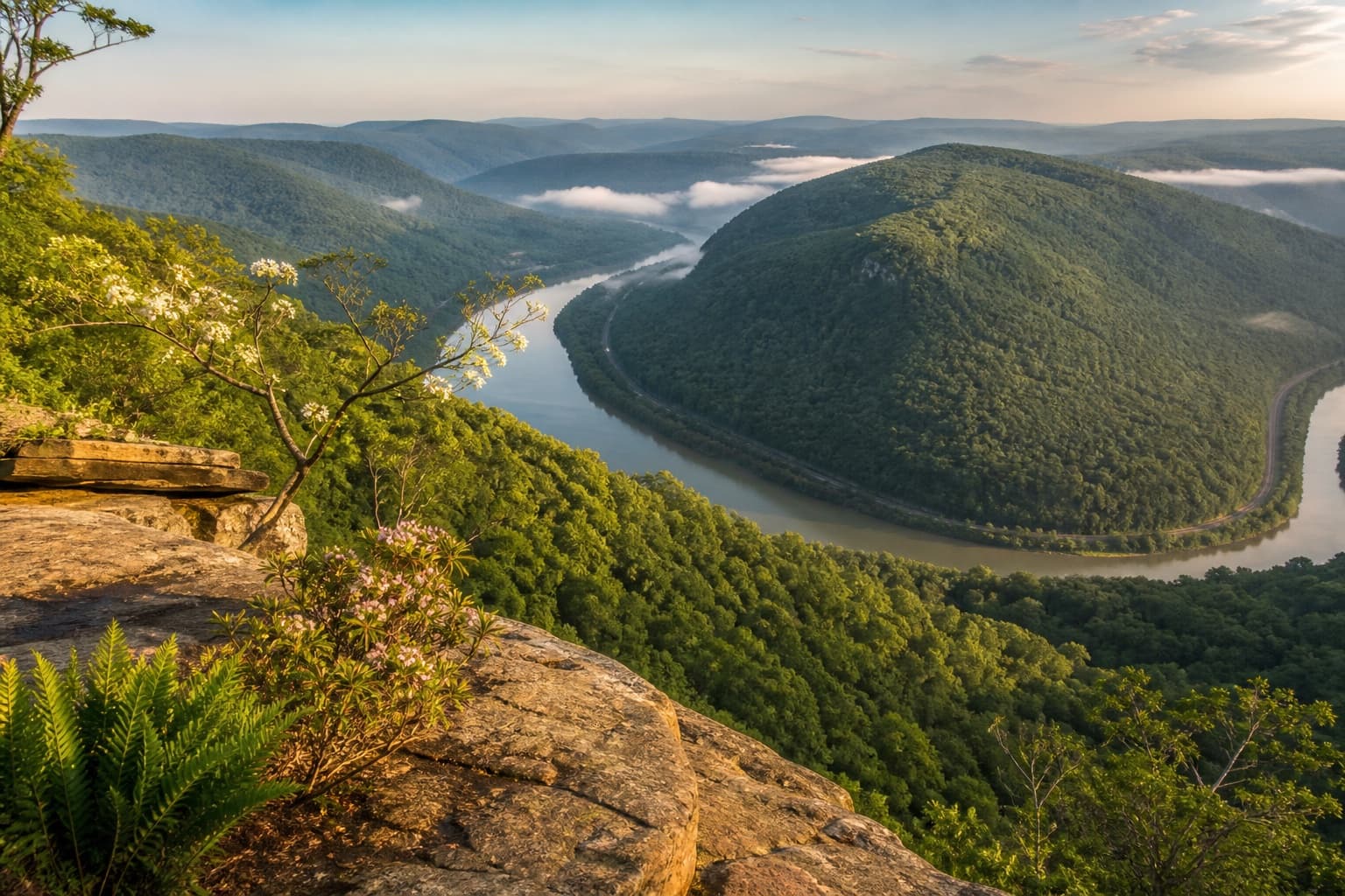 Lookout Mountain overlooking the Tennessee River Gorge near Chattanooga